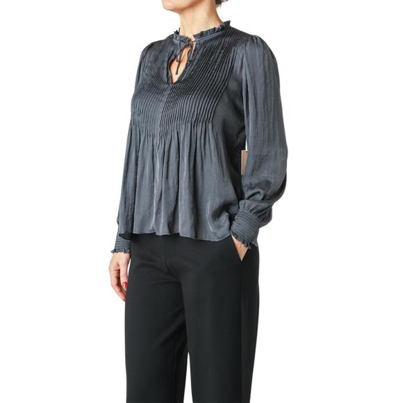 DEX Tops - NEW DEX pintuck blouse in coal